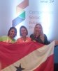Delegação paraense: Elizabeth, Jackeline e a supervisora técnica Silvana Ribeiro